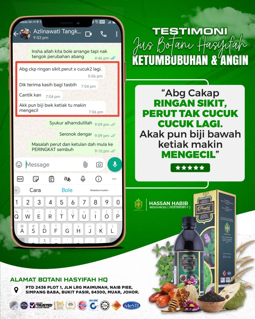 TESTIMONI DARAH TINGGI - BOTANI HASYIFAH