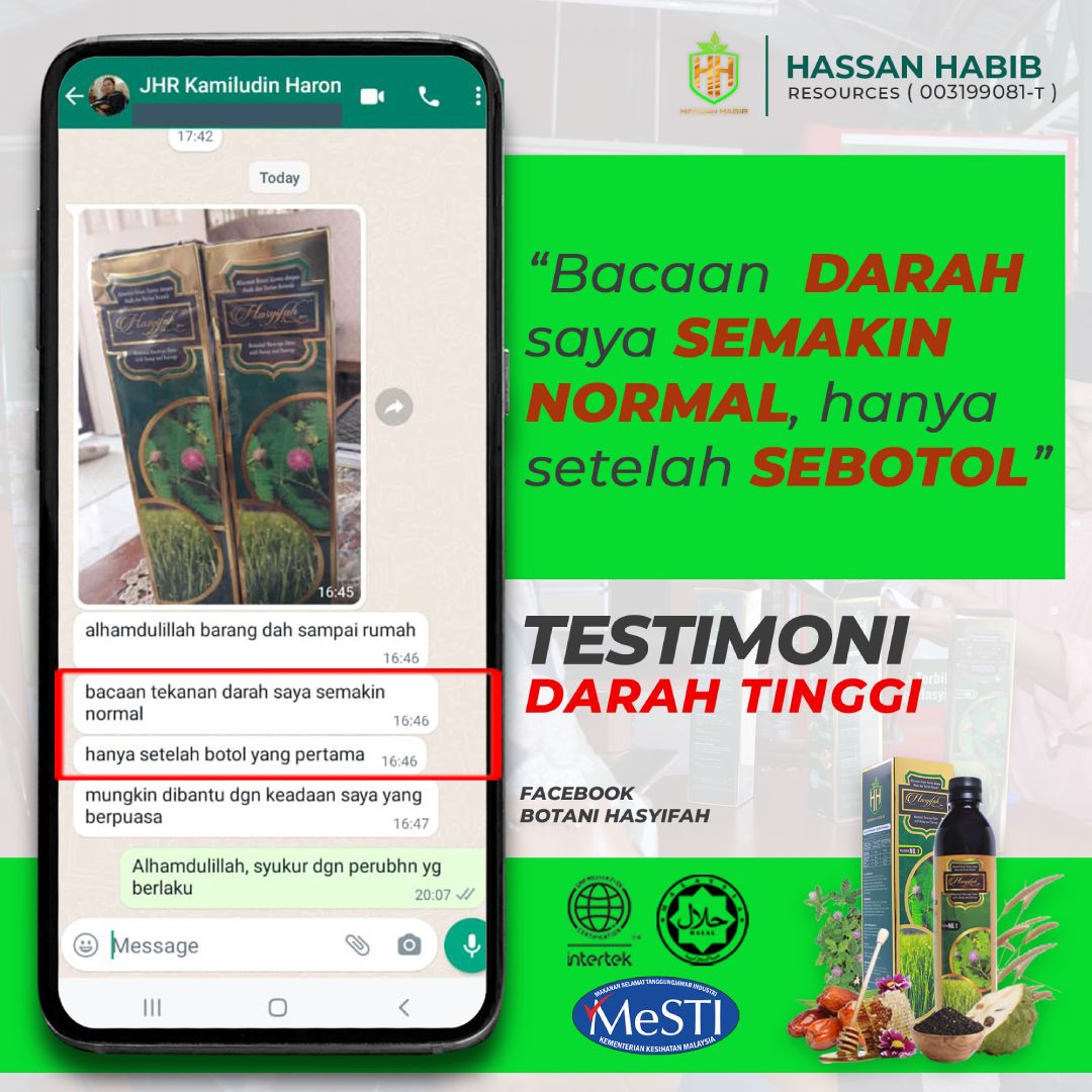 TESTIMONI DARAH TINGGI - BOTANI HASYIFAH