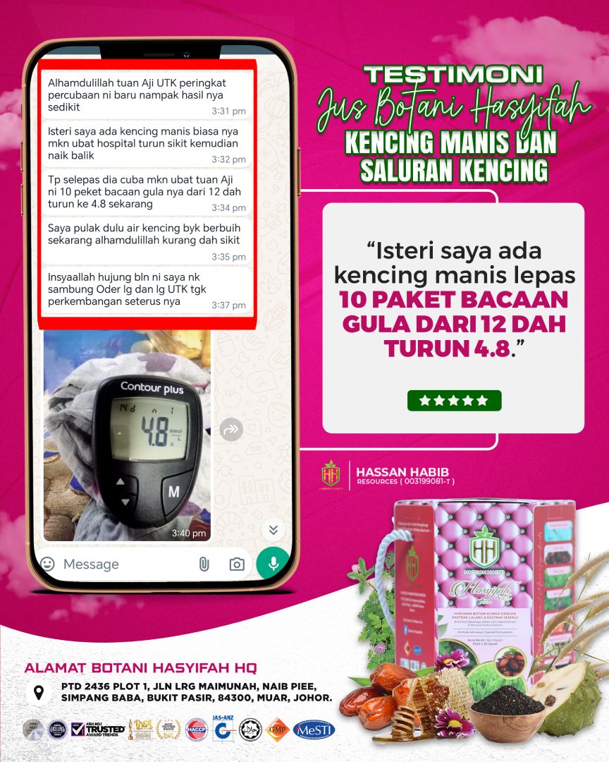 TESTIMONI kencing manis - BOTANI HASYIFAH (1)
